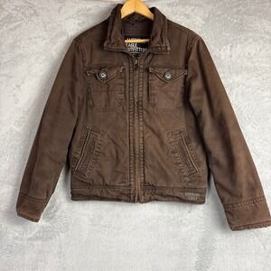 Vintage American Eagle Outfitters Mens Brown Cotton Canvas Field Jacket Size M